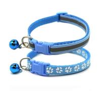 Cat Collar with Bell 2 Pack Reflective Nylon Adjustable Collar for XXS XS Boys Girls Pets Female Male Kitten Yorkie Teacup Chihuahua XS Neck 7-12