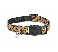 Cat Collar with Bell | Animal Print | Safe Quick Release Breakaway Buckle. Various Sizes & Designs Available (Kitten Collar (15cm - 23cm), Brown with Leopard Print)