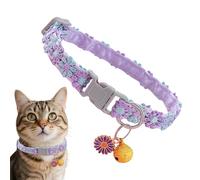 Cat Collar with Bell | Breakaway Collar with Safety Buckle | Small Medium Pets Charm Fashion Accessories fo Safety Daily Travel Adventure