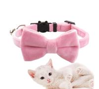 Cat Collar With Bow - 10 Inch Adjustable Pet Collar, Detachable Safety Bell Feature, Soft Nylon Comfortable Material | Elegant Pet Headwear For Wedding Home Walking Travel Photography Events