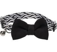 Cat Collar with bow tie Kamil Black 20-35cm 10mm