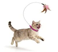 Cat collar with feathers toy | Interactive sniffing fun for kittens - Cat neck toy,Outdoors, garden, park, home, exercise and training, daily entertainment