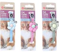 Cat Collar with flower Maya Multiple colours 20-35cm 12mm