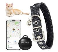 Cat Collar with Tracker GPS- Unlimited Range/Tracking Device/Lost Mode for Cats Adjustable Size Smart Collar Set - Works with Apple Find My (iOS only)