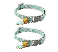 Cat Collars | 2X Puppy Kitten Breakaway Collar with Buckle and Bell,Adjustable Soft Pet Stuff for Small Breeds Outdoor