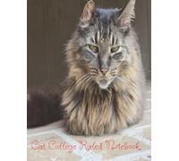 Cat college Ruled Textbook: Simple cat cover with 140 pages for education, college, and writing textbook