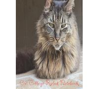 Cat college Ruled Textbook: Simple cat cover with 140 pages for education, college, and writing textbook