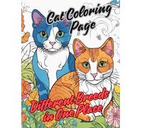Cat Coloring Page: Different Breeds in One Place