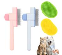 Cat Comb, Cat Grooming Brush, Self-Cleaning Flea Comb, Multi-Functional Pet Comb,Suitable for Pet Massage, Cleaning And Hair Removal
