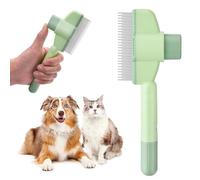 Cat Comb, Dog Comb, Flea Comb for Dogs & Cats, Cat Hair Brush with Release Button, Cat Brush for Cats with Short and Long Hair