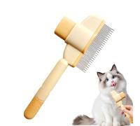 Cat Comb for Indoor Cats | Pet Shedding with Release Button - Removal Undercoat Comb, Great for Improving Coat of Pet Hair Grooming Brush! The gentle touch and soothing bristles create a calming