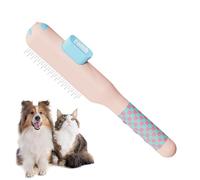 Cat Comb - Metal ABS 20x6.5x2.5cm | Self-Cleaning Non-slip Grooming Tool Cat Comb for Loss | Pet Hair Removal Epilator for Dogs Puppies Toilet Care