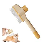 Cat Comb Non-slip Detangling Pet Comb Long & Short Pet Grooming Comb Self Cleaning Stainless Steel Teeth Comb One Click to Clean for Dogs and Cats Massage
