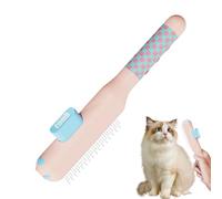 Cat Comb - Self Cleaning and Non-Slip Brushes with Metal Teeth | Pet Comb for Cats, Dog Puppy and Pet Hair Removal at Home