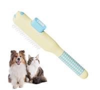 Cat Comb, Self-Cleaning Anti-Slip Metal Teeth Comb for Cats Grooming - Puppy Pet Hair Comb for Home Use