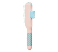 Cat Comb - Self-Cleaning Anti Slip Tool | Metal Teeth Comb For Shedding, Grooming Brush For Cat And Dog, Anti-Slip Handle; Perfect For Removing Loose And Keeping Your Pet's Coat Healthy