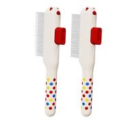 Cat Comb Set, 2PCS Washable Pet Hair Removal Combs Quick-Drying Dog Shedding Comb for Long & Short Hair