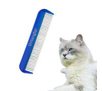 Cat Comb with Silky Smooth Rotating Teeth - Clears Mats Gently (5" Ultra Fine, 7" Dual-Spaced) (Blue, 5" Ultra Fine)