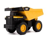 CAT Construction Compact Steel Dump Truck - 12” Heavy Duty Steel Construction Toy with Realistic Working Dump Bed - Durable Vehicle for Indoor & Outdoor Play - Ages 3+