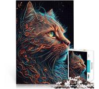 Cat Concept ArtAdults 1000 Piece Jigsaw Puzzle Challenging Game and Family Play Fun at Home Activities, Birthday Present,Travel Gifts, 38x26cm