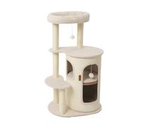 Cat Condo, Cat Activity Center with Sisal Scratching Posts and Interactive Play Elements, Modern Cat Climbing Frame for Indoor Cats