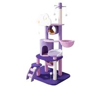 Cat Condo Tree Tower, Cat Scratcher with Diving Platform, Ball, Cats Bed, Tree Hole, Interactive Toy for 2-5 Cats Activity Centre(F 165cm/64.9in)