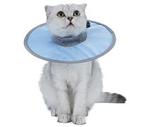 Cat Cone Adjustable Ribbing Recovery Stop Licking Allows Eating Drinking Soft Pet