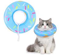 Cat Cone Collar Adjustable Cat Recovery Collars Soft Cone Cute Cats Collars After Surgery Kitten Recovery Cones to Stop Licking Pet Elizabethan Collar for Cats Kittens and Puppies（Blue）