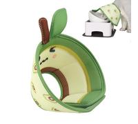 Cat Cone Collar - Adjustable Mesh in Size S/M/L, Soft 3D Donut with Cute Animal Print | Protective Collar for Cats, and Small Dogs to Prevent Injuries from Licking, Chewing and