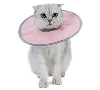 Cat Cone Collar Adjustable Ribbing Neck Recovery Stop Licking Allow Eat Drink Pet -Licking