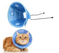 Cat Cone Collar, Adjustable Soft Edge Mesh Recovery Pet Cone Wound Healing Practical Neck Cover for Post Surgery Protection (M)