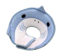 Cat Cone Collar, Cute Comfortable Cat Recovery Collar for Post-Surgery Wound Healing, Adjustable Pet Cone E-Collar Protective Collar for Cat Kitten Prevent from Licking Wounds Blue M