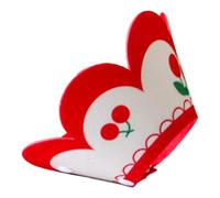 Cat Cone Collar Elizabethan Cute Soft Adjustable Safety Protection Prevents Licking Biting for Cat Recovery Post Surgery Felt Material One Size (Cherry)