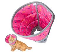 Cat Cone Collar Soft, Adjustable Cat Recovery Collar to Stop Licking After Surgery，Protect Neck Anti Lick for Small Dogs, Puppies and Kittens Protective Wound Healing，Rose Red， S