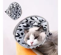 Cat Cone Collar Soft, Adjustable Cat Recovery Collars to Stop Licking, Grey Pet Collar for After Surgery Protect Wounds（ Size M,for Cats and Small Dogs)