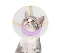 Cat Cone Collar Soft- Adjustable Comfortable Air Mesh Recovery Cone After Surgery to Stop Licking and Scratch, Alternative to Plastic Elizabethan Collar for Cat, Whiskers Freedom (Purple, S)