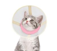 Cat Cone Collar Soft- Adjustable Comfortable Air Mesh Recovery Cone After Surgery to Stop Licking and Scratch, Alternative to Plastic Elizabethan Collar for Cat, Whiskers Freedom (Pink, S)