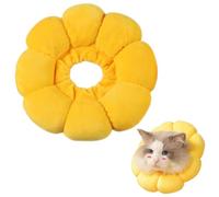 Cat Cone Collar Soft Cat Recovery Collar Cute Sun Flower Neck Cat Cones Adjustable Pet Recovery Collar for Cats for Anti-Bite Lick Suitable for Pet Medical for Rehabilitation Wound Healing