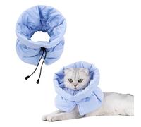Cat Cone Collar Soft, Cats Recovery Collars & Cones, Adjustable Surgery Cones to stop Licking, Polyester Cat Donut Collar, Buster Collar For Small dogs, Kitten, Pet and Buster (Light blue, S)