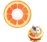 Cat Cone Collar Soft, Cute Orange Donut Cat Recovery Collar Adjustable Pet Recovery Collar Cat Cones to Stop Licking After Surgery Cat Cone for Small Pet (1PCS)