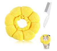 Cat Cone Soft, Cat Recovery Collar Adjustable Cute Sunflower Cat Cones to Stop Licking Breathable Cat Surgery Collar for Pet Cats Dog Rabbit Wound Healing
