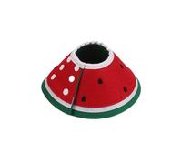 Cat Cones Anti-lick Cute Felt Elizabethan Collars Fruit Pattern Adjustable Elizabethan Ring Nail Trim(L-watermelon)