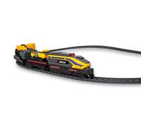 CAT® Construction Little Machines Power Tracks Train Set, 16 pieces including Motorized Train with lights & sounds, 2 mini vehicles, magnetic crane, 8 piece track. For children aged 3+