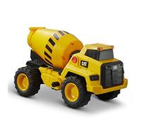 CatToysOfficial Construction Power Hauller CEMENT MIXER, Includes flashing lights, hydraulic sounds, movable scoop and tracks, 27cm long, for ages 3+, Yellow