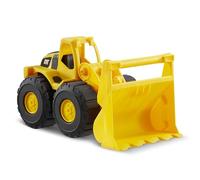 CatToysOfficial Construction Wheel Loader Vehicle, Indoor and outdoor use, free-wheeling with moving scoop. For children aged 3+, Yellow