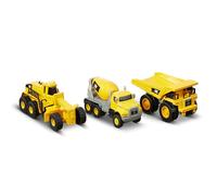 CatToysOfficial | Construction Die Cast Metal 3 pack vehicles | Cement Mixer/Dump Truck/Road Grader Toys & Gifts For Ages 3+, Surtido