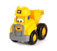 CAT Construction Toys Junior Crew Construction Pals Dump Truck Educational Preschool Vehicle with Kid Vroom Sounds and Animated face. for Ages 2+