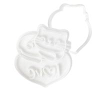 Cat Cookie Cutter - Cute Cat Shape Set | Fondant Cat Shapes | 3-Piece PLA Baking Tool for Valentine's Day, Weddings and Love Expressions