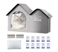 Cat Cooling House, Air Conditioned Dog House, Scratch-Resistant Pet Shelter with Ventilation, Weatherproof Material with Easy Clean Design, Medium Sized Animal Shelter for Cats Dogs Puppies