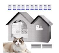 Cat Cooling House | Cooling Design Pet House | 360° All Round Cooling Cat House with 10 Ice Packs and 2 Absorbent Cotton Bags | Summer Waterproof Pet Cooling House for Cats & Dogs